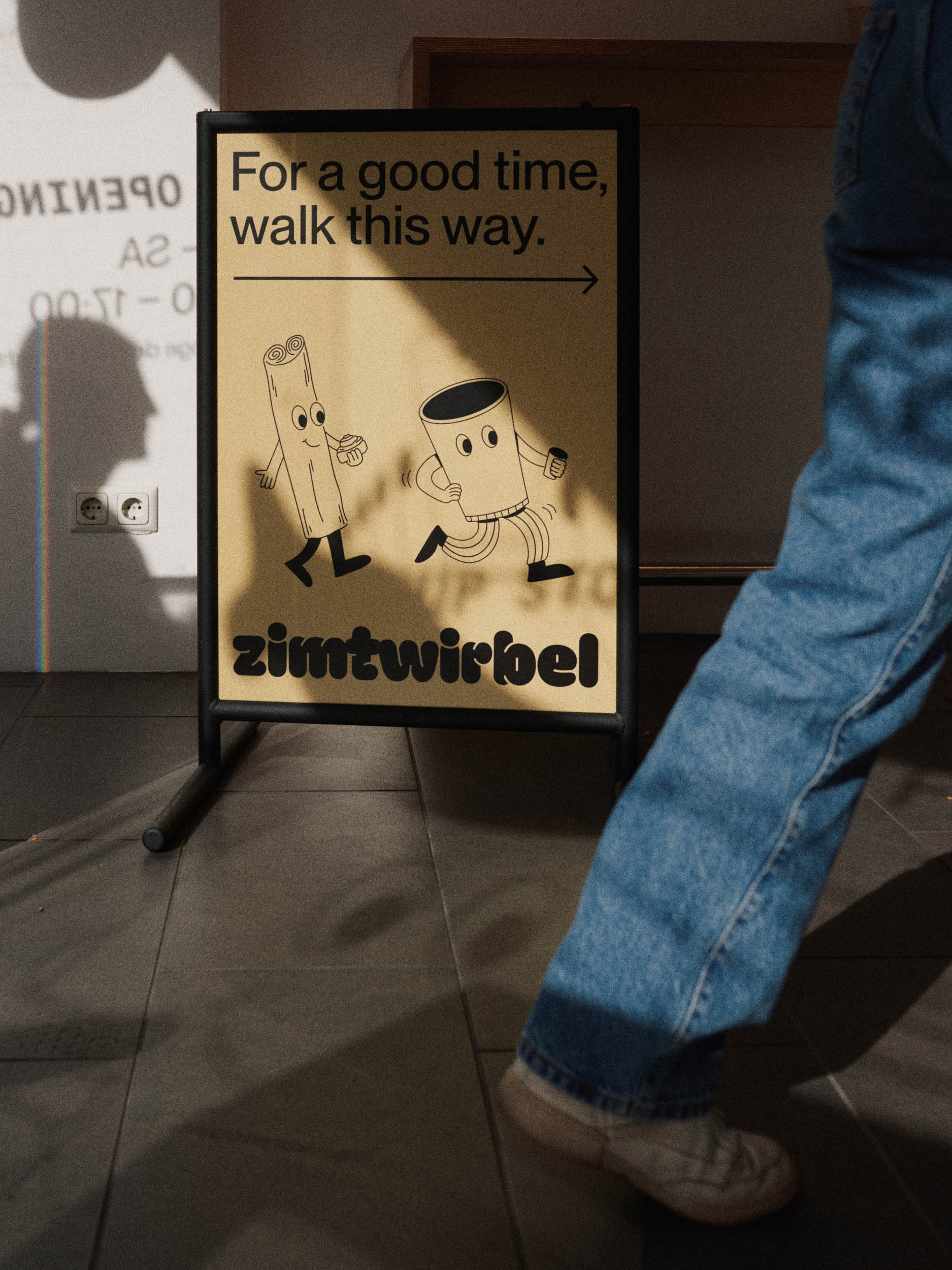 Zimtwirbel Plakat mit Illustrationen