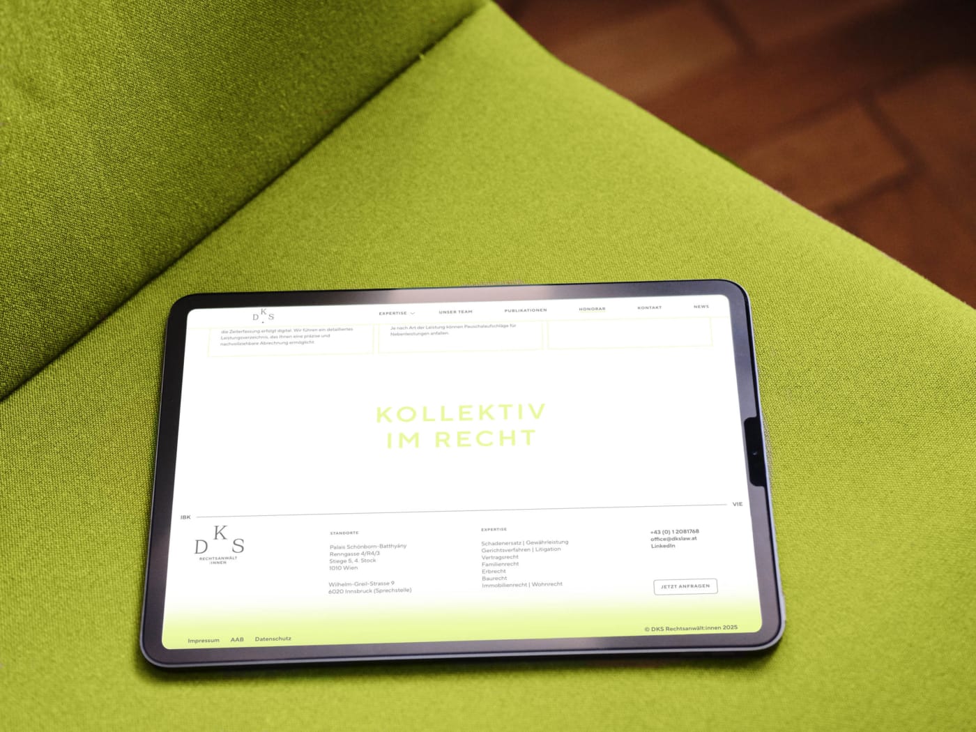 Responsive Design Website für Rechtsanwaltskanzlei DKS