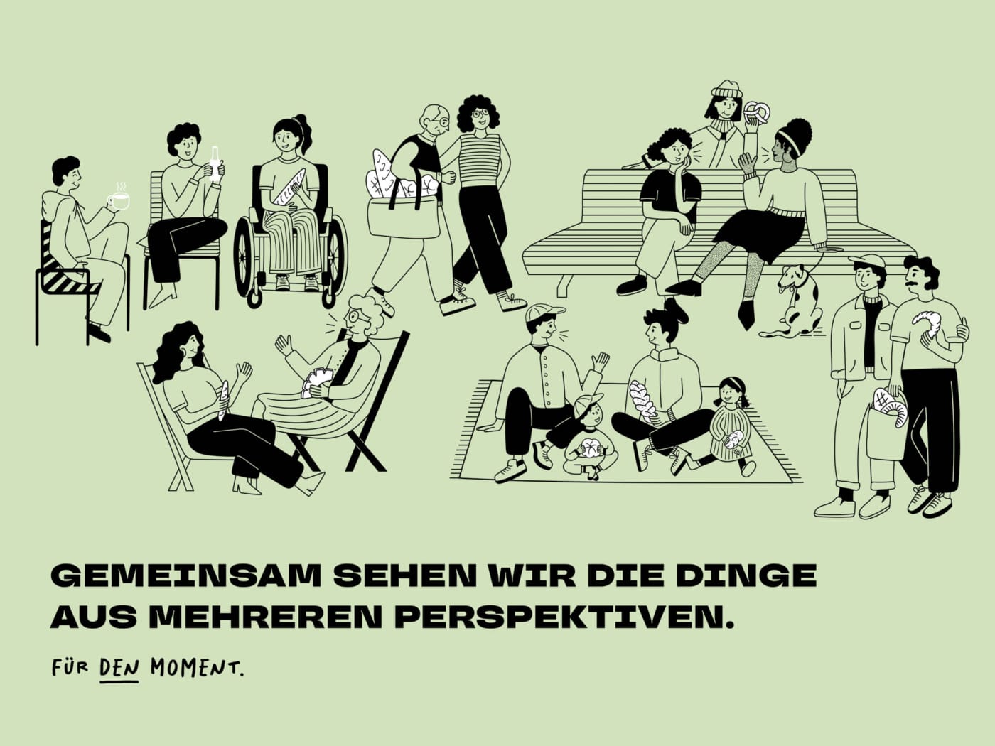 Illustrationen für Bäckerei Branding zeigt Inklusion