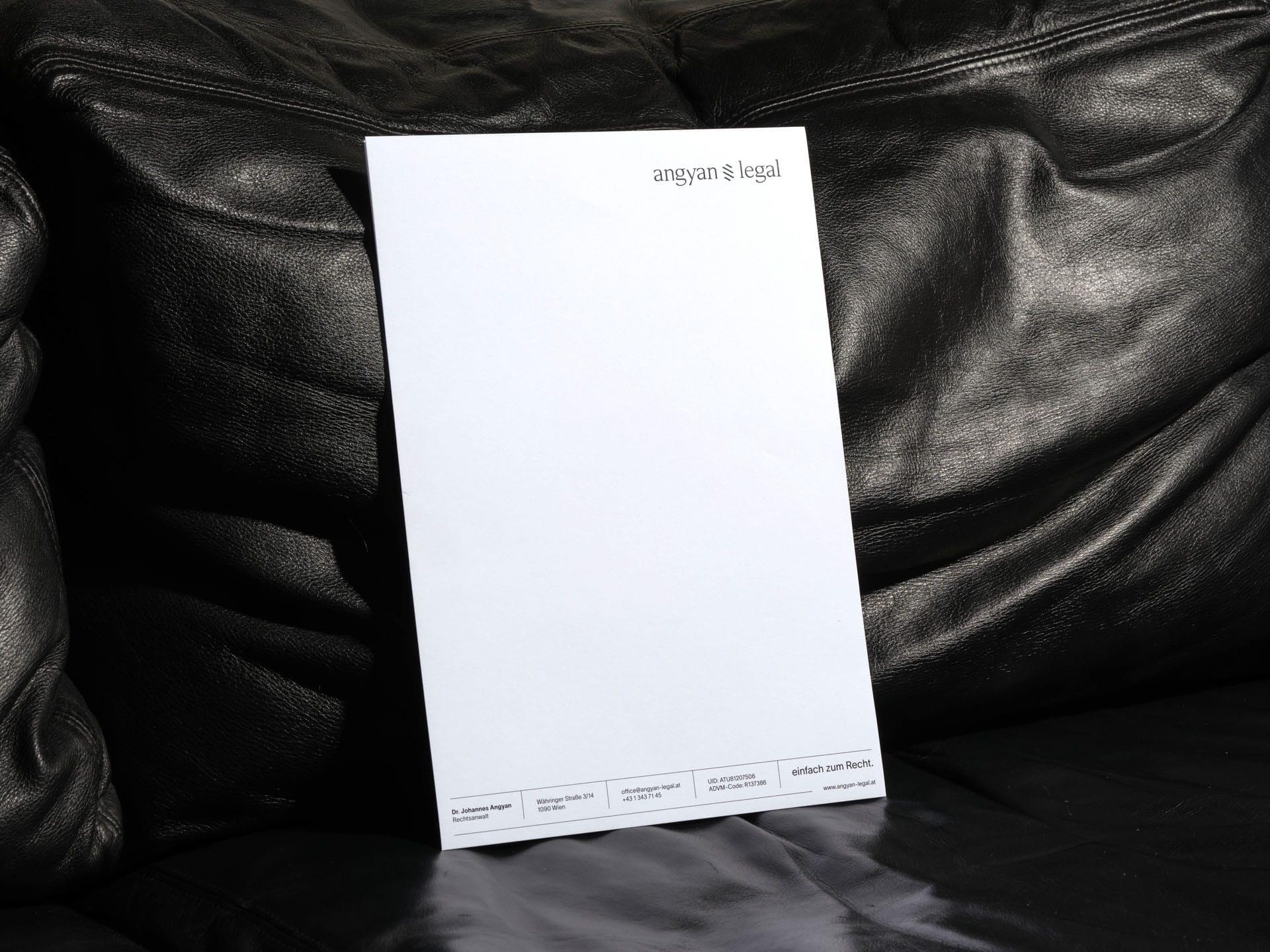 Drucksorte Briefpapier Angyan Legal